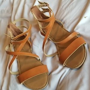 Brown Dream Pairs Strappy Sandals